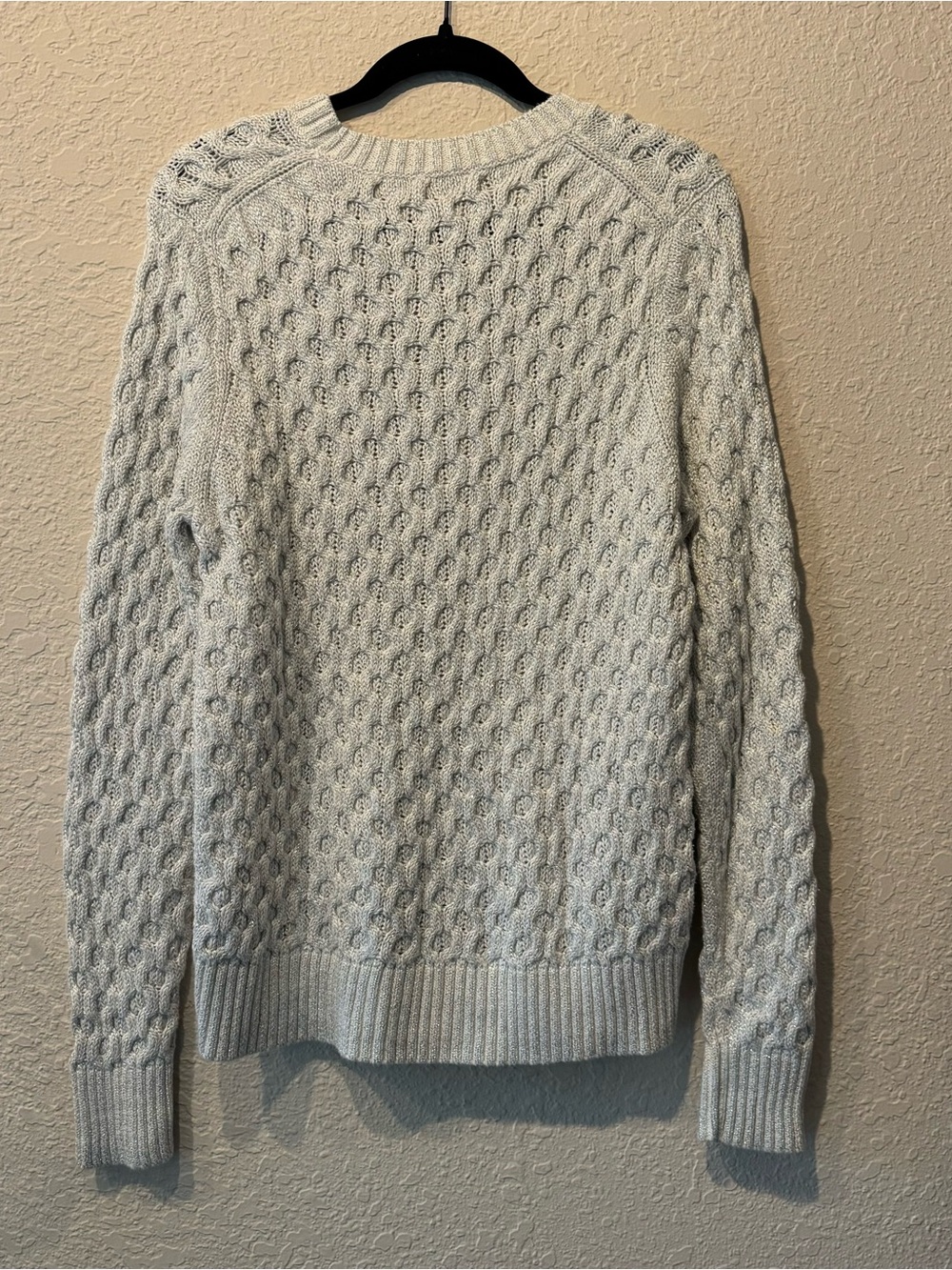 J. Crew Light Gray Cable-Knit Crewneck Sweater - Picture 2 of 4